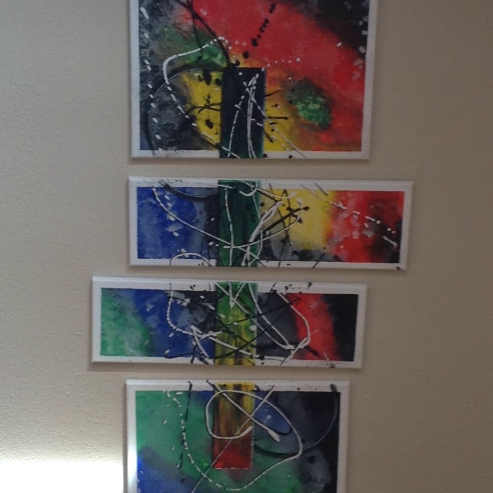 4 piece canvas modern abstract art